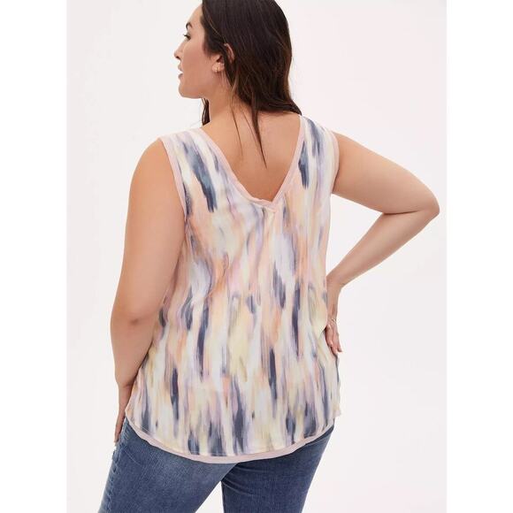 Torrid Georgette Raw Edge Tank - Picture 6 of 11